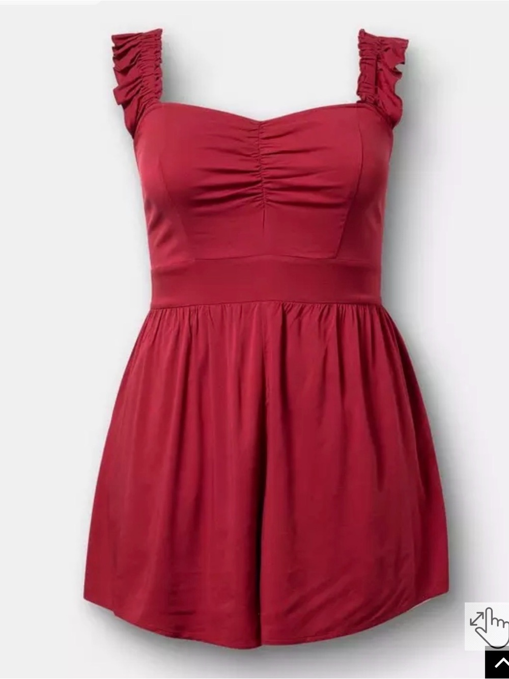 torrid Red Ruffled Strap Romper